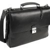 Портфель BUGATTI РОМАНО | ROMANO 15'', чёрный, натуральная воловья кожа, 40х12х30 см
