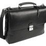 Портфель BUGATTI РОМАНО | ROMANO 15'', чёрный, натуральная воловья кожа, 40х12х30 см