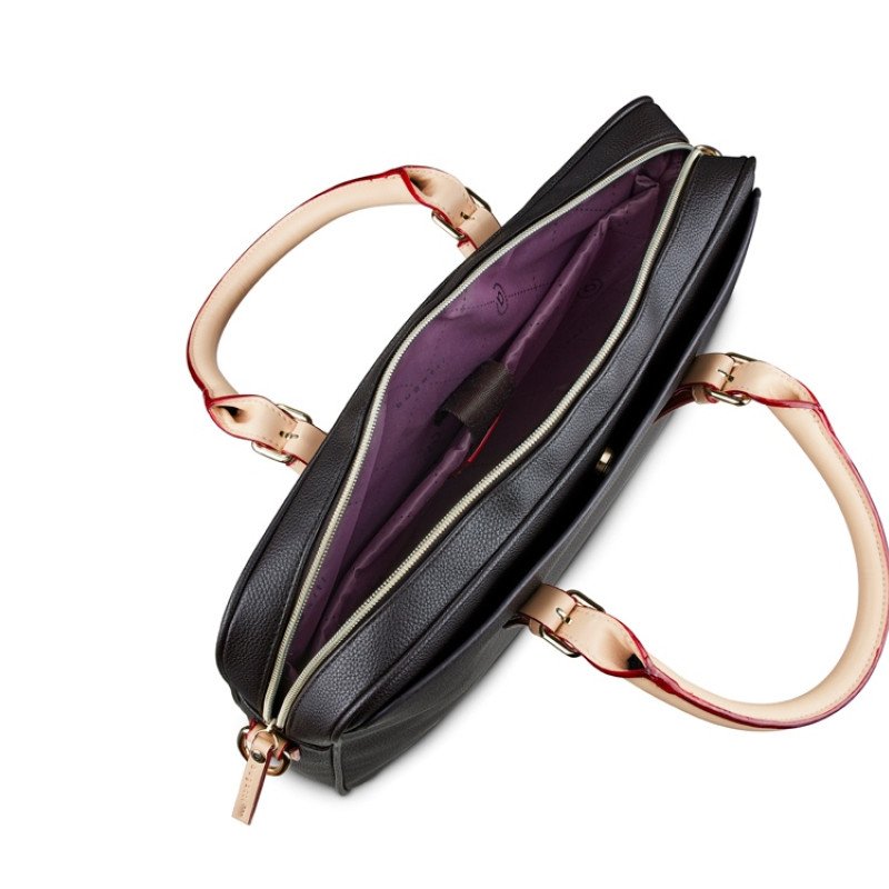 Портфель женский BUGATTI ЭЛЛА | ELLA 15'', тёмно-коричневый, полиуретан, 38х6х27,5 см