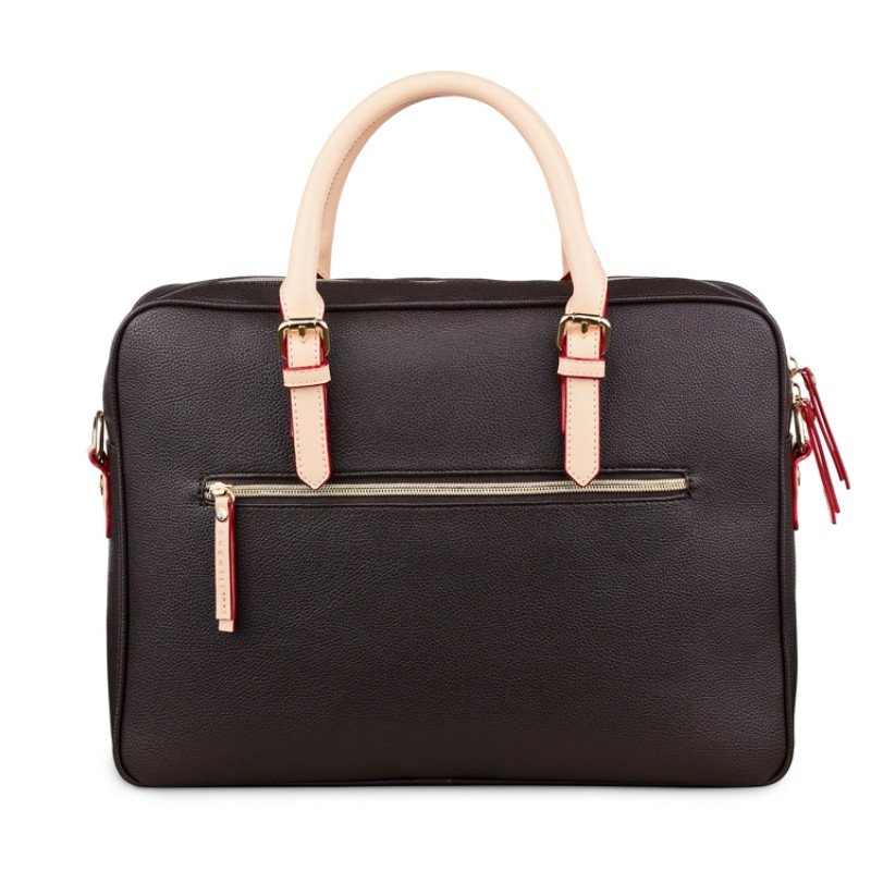 Портфель женский BUGATTI ЭЛЛА | ELLA 15'', тёмно-коричневый, полиуретан, 38х6х27,5 см