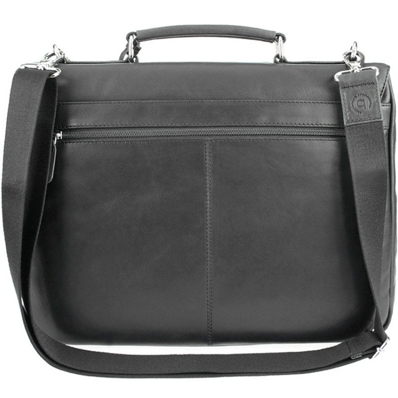 Портфель BUGATTI РОМАНО | ROMANO 15'', чёрный, натуральная воловья кожа, 39х8х30 см