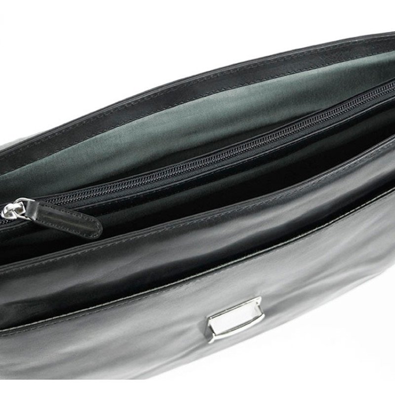 Портфель BUGATTI РОМАНО | ROMANO 15'', чёрный, натуральная воловья кожа, 40х12х30 см