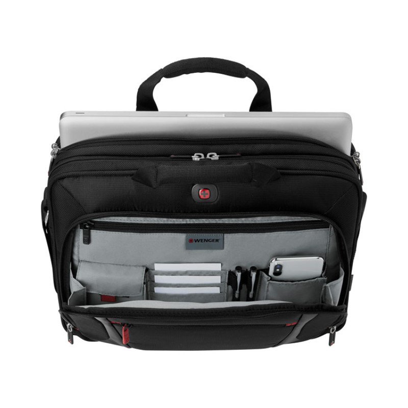 Портфель для ноутбука 15'' WENGER Sensor, черный, полиэстер/ПВХ, 40 x 15 x 33 см, 9 л