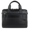 Портфель мужской BUGATTI КОМЕТА | COMET, чёрный, воловья кожа/полиэстер, 37х6х27 см