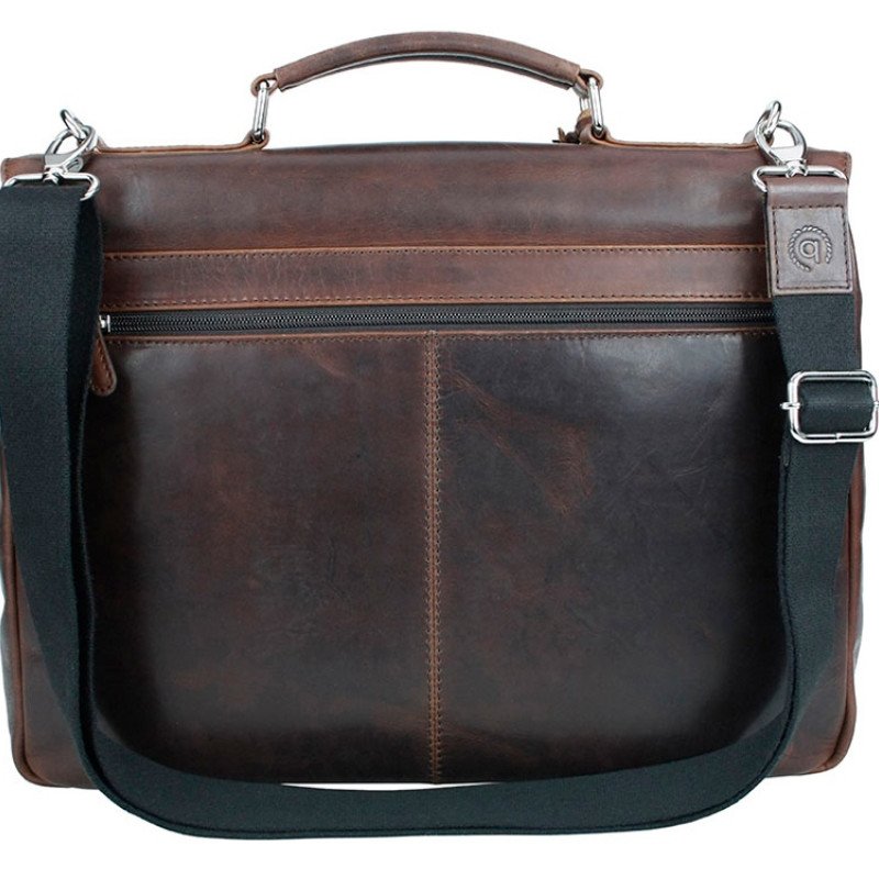 Портфель BUGATTI РОМАНО | ROMANO 15'', коричневый, натуральная воловья кожа, 39х8х30 см