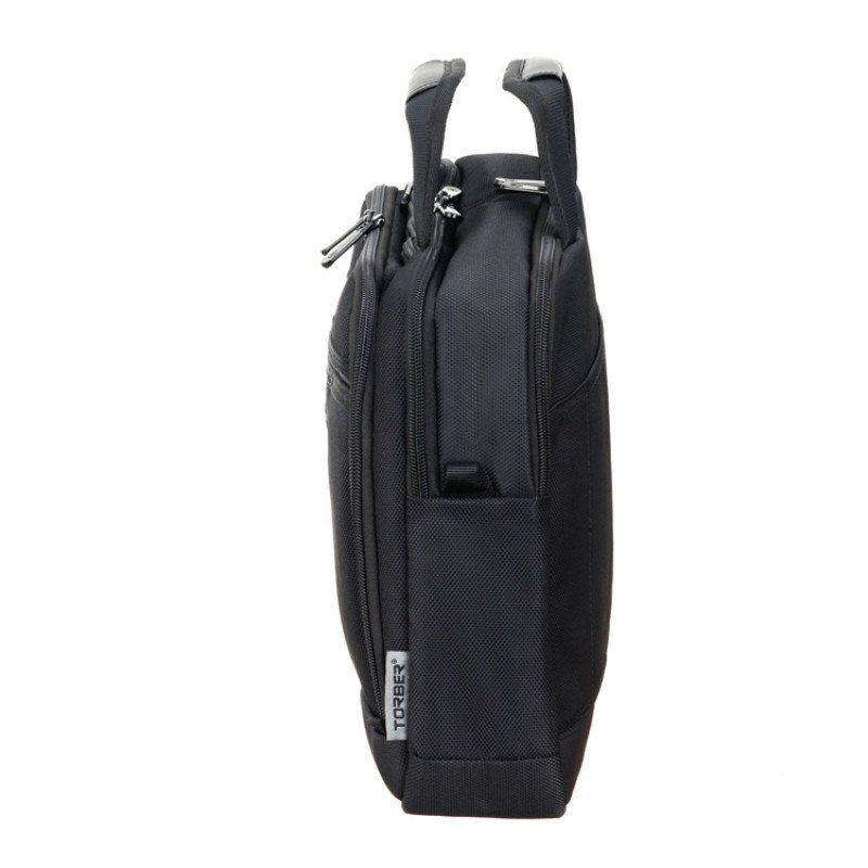 Портфель TORBER ВОЯЖ для ноутбука 14-16'', черный, баллистический нейлон, 41 x 12 x 30 см, 11 л