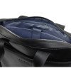 Портфель мужской BUGATTI КОМЕТА | COMET, чёрный, воловья кожа/полиэстер, 37х6х27 см