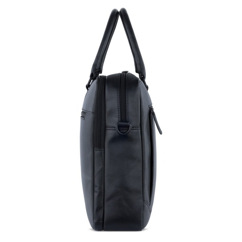 Портфель мужской BUGATTI КЛАРК | CLARK, чёрный, воловья кожа/полиэстер, 40х9,5х29 см, 10 л