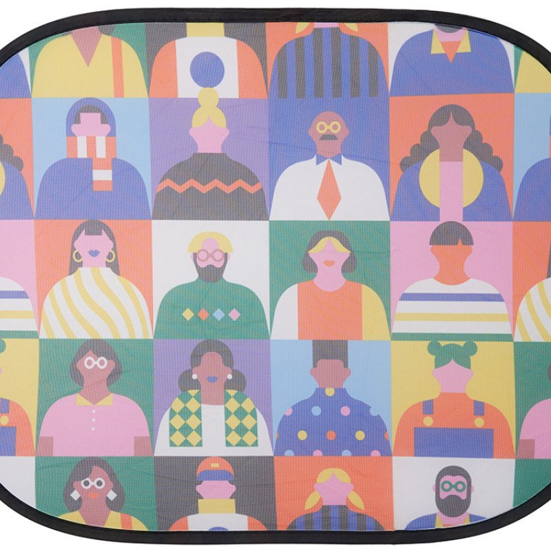 Комплект из 2-х автомобильных солнцезащитных экранов с возможностью полноцветной печати