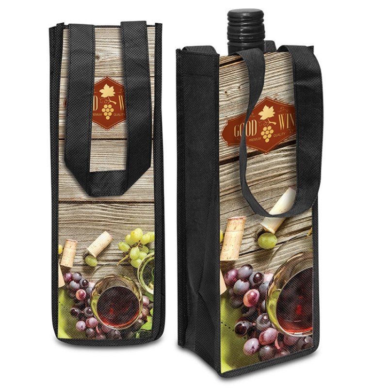 Чехол для бутылки из нетканого материала PET с возможностью полноцветной печати