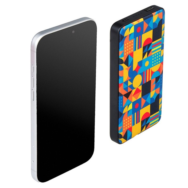 Портативное зарядное устройство с возможностью полноцветной печати на ткани по индивидуальному дизайну клиента