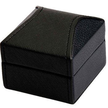 Кожаная подарочная упаковка  G01-BK. Черный цвет, с синим ложементом.