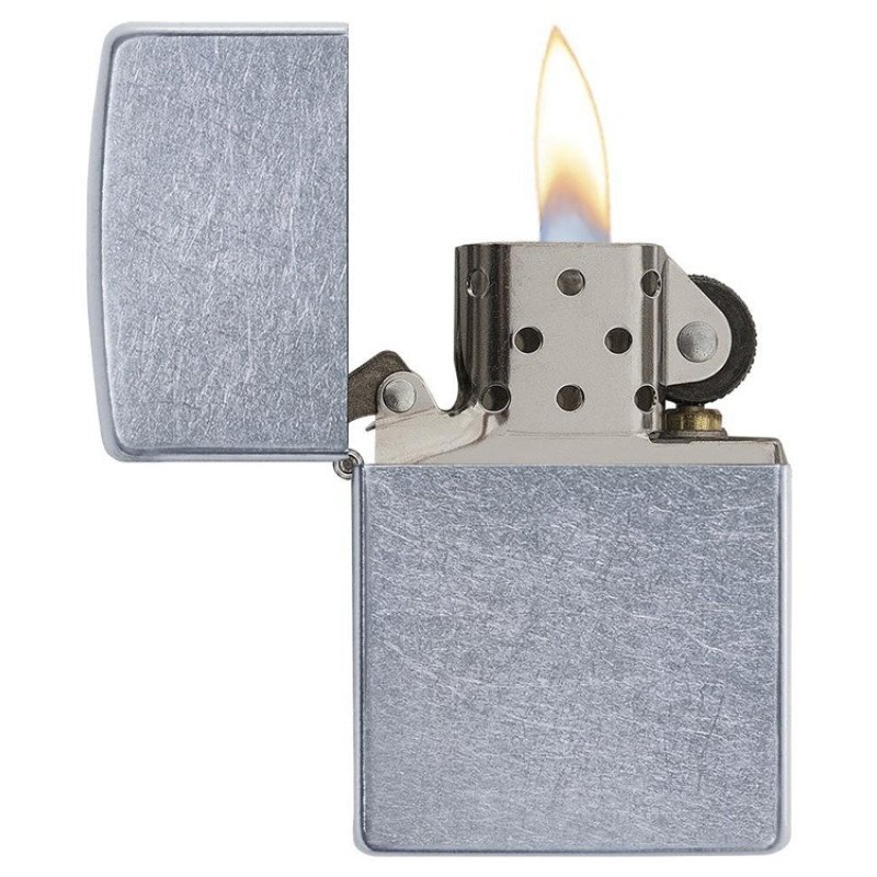 Зажигалка ZIPPO Classic с покрытием Street Chrome™, латунь/сталь, серебристая, матовая, 38x13x57 мм