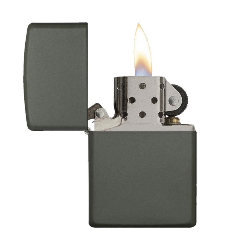 Зажигалка ZIPPO Classic с покрытием Green Matte, латунь/сталь, зелёная, матовая, 38x13x57 мм Зажигалка ZIPPO Classic с покрытием Green Matte, латунь/сталь, зелёная, матовая, 38x13x57 мм