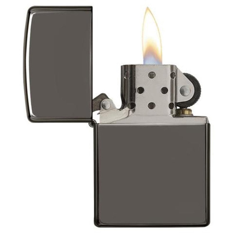 Зажигалка ZIPPO Classic с покрытием Black Ice, латунь/сталь, чёрная, глянцевая, 38x13x57 мм Зажигалка ZIPPO Classic с покрытием Black Ice, латунь/сталь, чёрная, глянцевая, 38x13x57 мм
