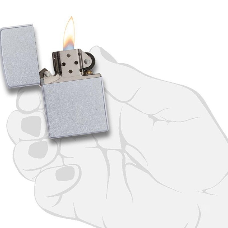 Зажигалка ZIPPO Classic с покрытием Satin Chrome™, латунь/сталь, серебристая, матовая, 38x13x57 мм Зажигалка ZIPPO Classic с покрытием Satin Chrome™, латунь/сталь, серебристая, матовая, 38x13x57 мм