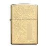 Зажигалка ZIPPO Venetian с покрытием High Polish Brass, латунь/сталь, золотистая, 38x13x57 мм