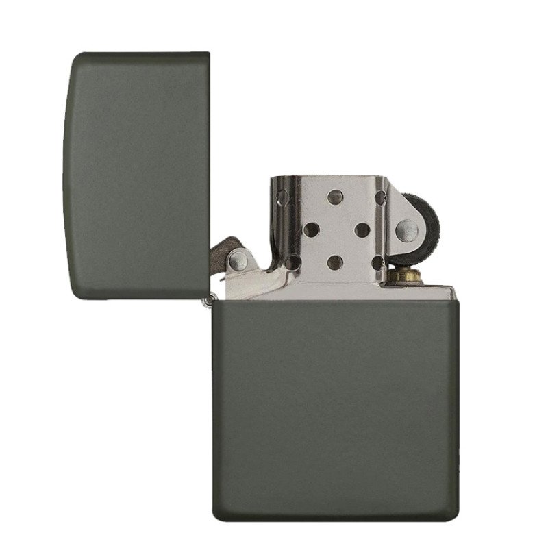 Зажигалка ZIPPO Classic с покрытием Green Matte, латунь/сталь, зелёная, матовая, 38x13x57 мм Зажигалка ZIPPO Classic с покрытием Green Matte, латунь/сталь, зелёная, матовая, 38x13x57 мм