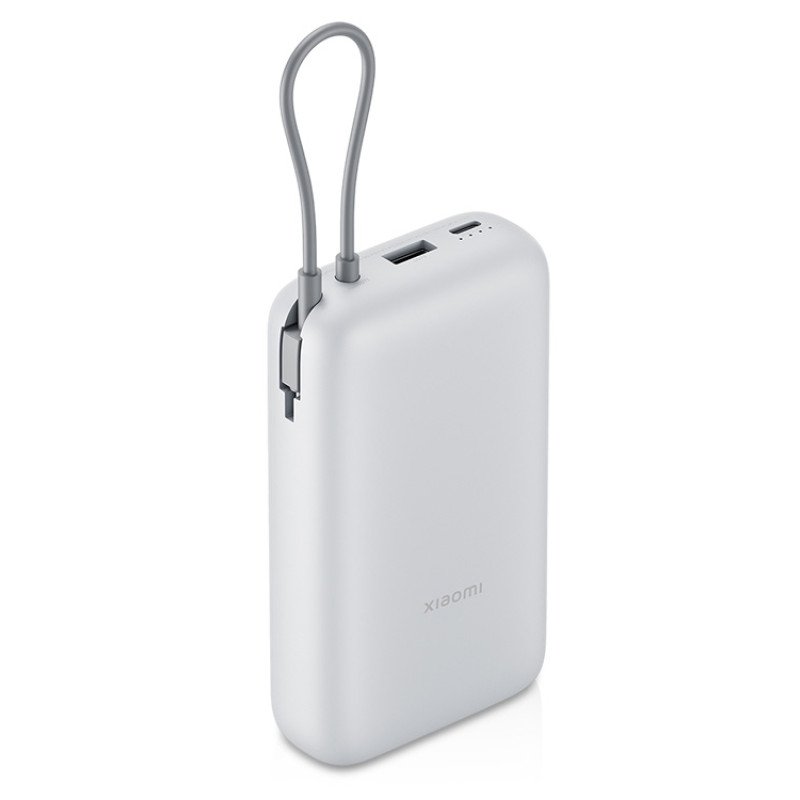 Внешний аккумулятор с встроенным кабелем Xiaomi Power Bank 20000mAh (Integrated Cable) GL Light Gray