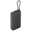 Внешний аккумулятор с встроенным кабелем Xiaomi Power Bank 20000mAh (Integrated Cable) GL Dark Gray Внешний аккумулятор с встроенным кабелем Xiaomi Power Bank 20000mAh (Integrated Cable) GL Dark Gray