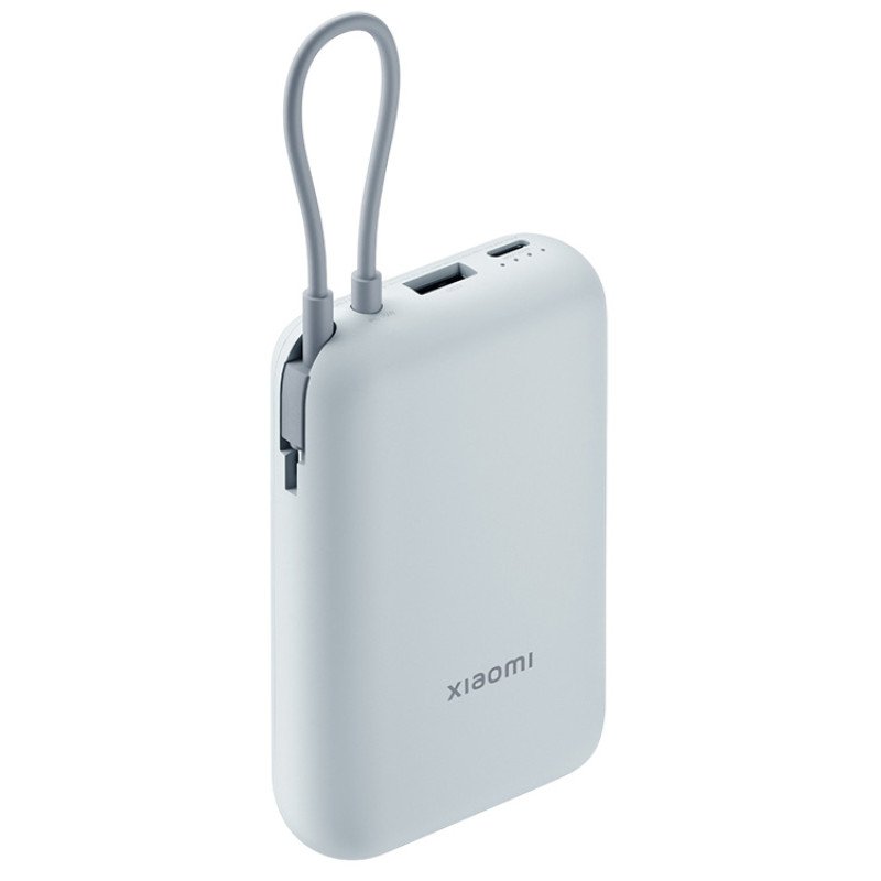 Внешний аккумулятор со встроенным кабелем Mi Power Bank 10000mAh (Integrated Cable) Ice Blue GL