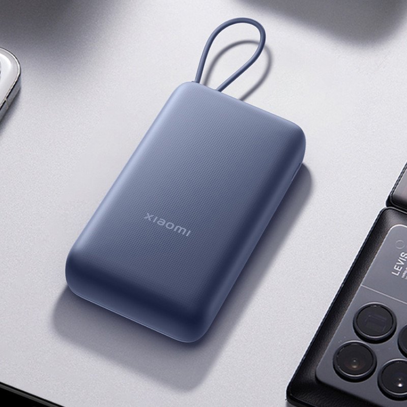 Внешний аккумулятор со встроенным кабелем Xiaomi 33W Power Bank 20000mAh (Integrated Cable) Blue GL Внешний аккумулятор со встроенным кабелем Xiaomi 33W Power Bank 20000mAh (Integrated Cable) Blue GL