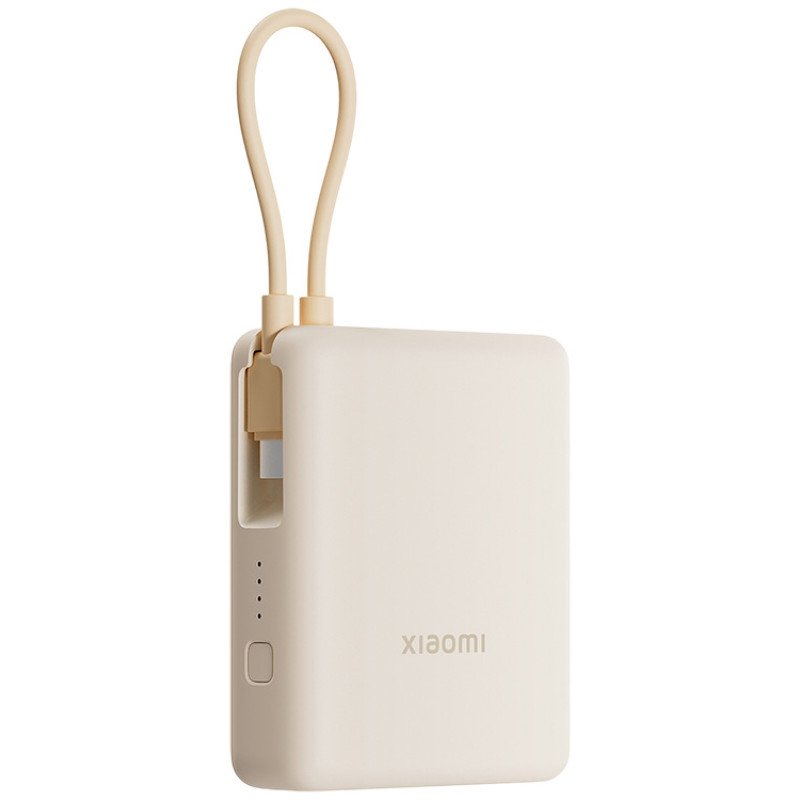 Внешний аккумулятор со встроенным кабелем Xiaomi Power Bank 10000mAh (Integrated Cable) Tan GL Внешний аккумулятор со встроенным кабелем Xiaomi Power Bank 10000mAh (Integrated Cable) Tan GL