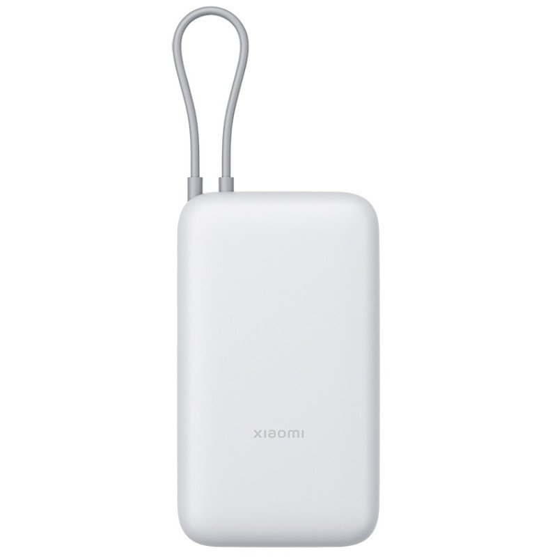 Внешний аккумулятор с встроенным кабелем Xiaomi Power Bank 20000mAh (Integrated Cable) GL Light Gray