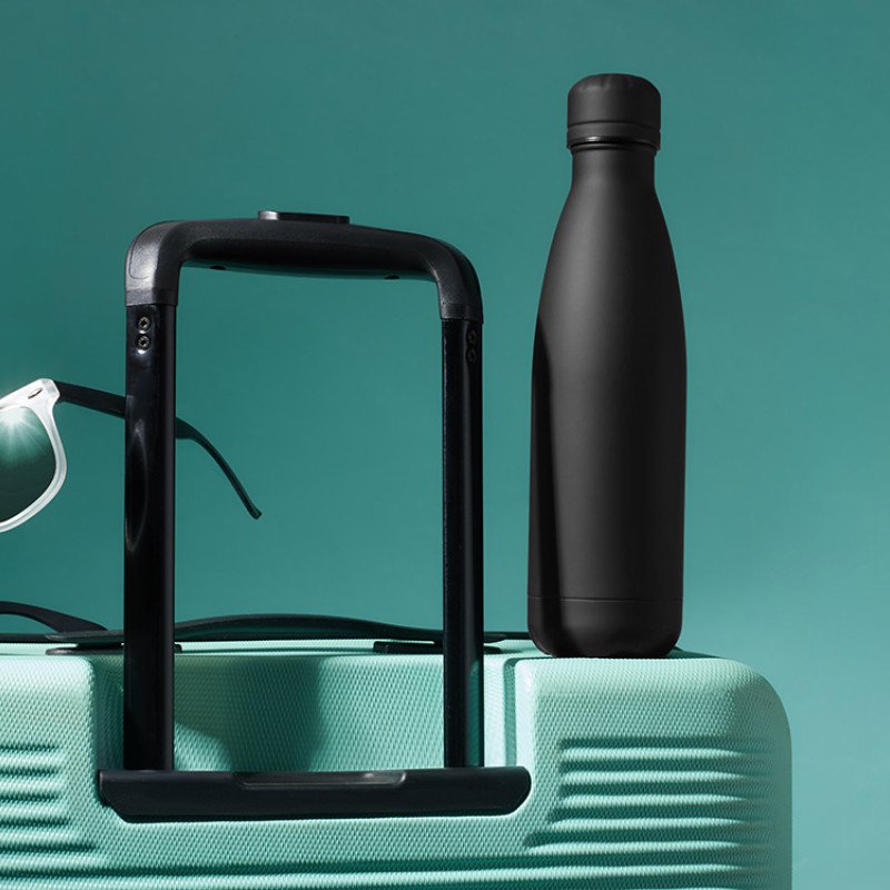 Вакуумная термобутылка "Vacuum bottle C1", soft touch, 500 мл, черный