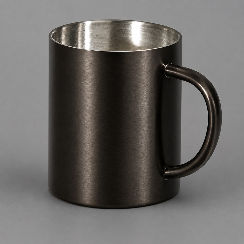 Стальная кружка с двойными стенками "Altai", gun metal Стальная кружка с двойными стенками "Altai", gun metal