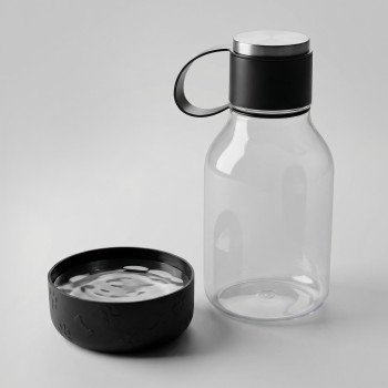 Бутылка для воды 2-в-1 «Dog Bowl Bottle» со съемной миской для питомцев, 1500 мл, черный