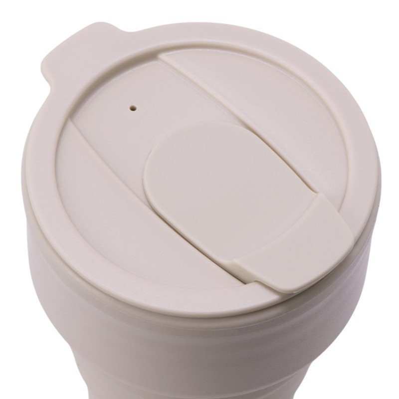 Силиконовый складной стакан "GoCup", бежевый