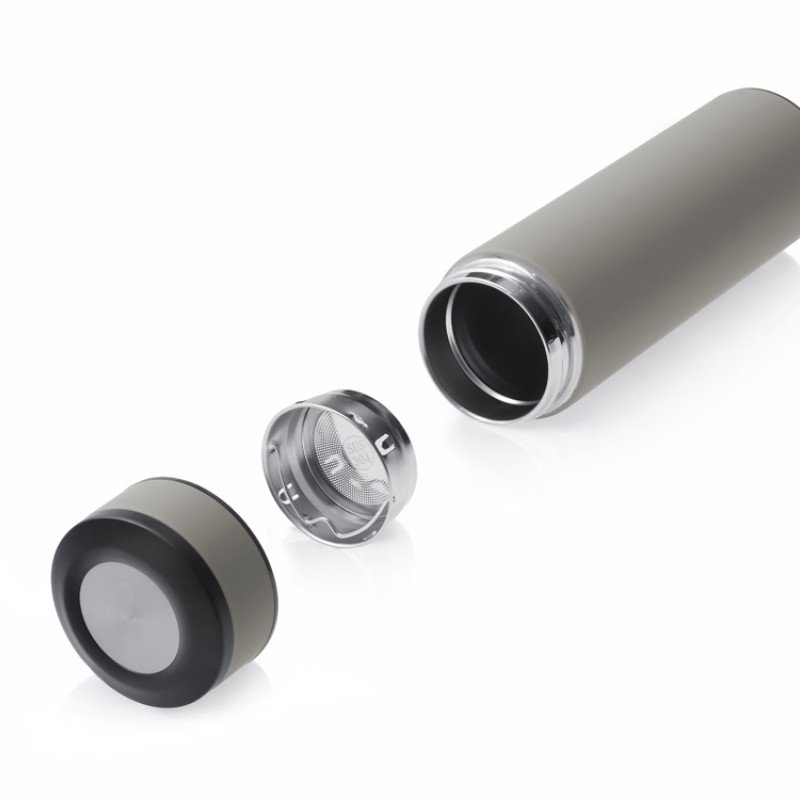 Вакуумный термос "Vacuum Flask C1", soft touch, 420мл, серый Вакуумный термос "Vacuum Flask C1", soft touch, 420мл, серый