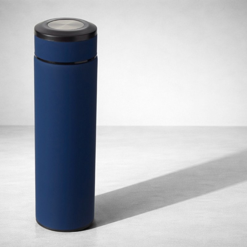Вакуумный термос "Vacuum Flask C1", soft touch, 420мл, темно-синий Вакуумный термос "Vacuum Flask C1", soft touch, 420мл, темно-синий