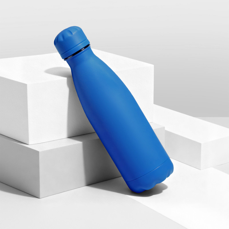 Вакуумная термобутылка "Vacuum bottle C1", soft touch, 500 мл, синий классический Вакуумная термобутылка "Vacuum bottle C1", soft touch, 500 мл, синий классический