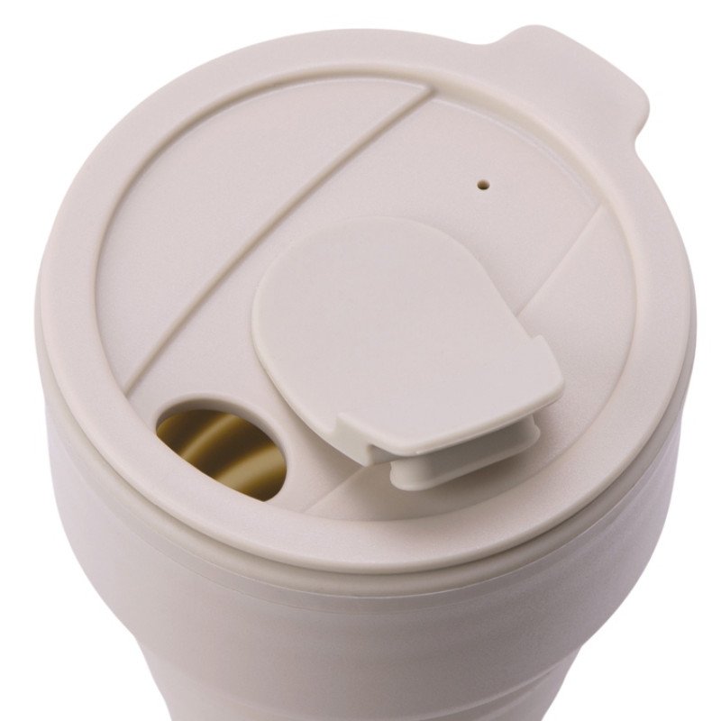 Силиконовый складной стакан "GoCup", бежевый