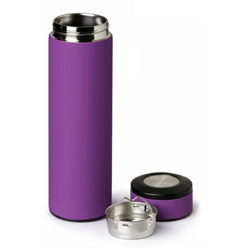Вакуумный термос "Vacuum Flask C1", soft touch, 420мл, фиолетовый Вакуумный термос "Vacuum Flask C1", soft touch, 420мл, фиолетовый