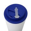 Пластиковый стакан Take away с двойными стенками и крышкой с силиконовым клапаном, 350 мл, белый/темно-синий Пластиковый стакан Take away с двойными стенками и крышкой с силиконовым клапаном, 350 мл, белый/темно-синий