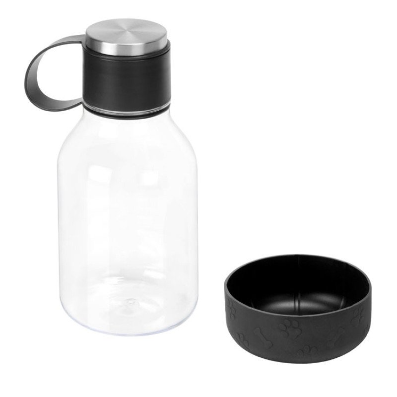 Бутылка для воды 2-в-1 «Dog Bowl Bottle» со съемной миской для питомцев, 1500 мл, черный