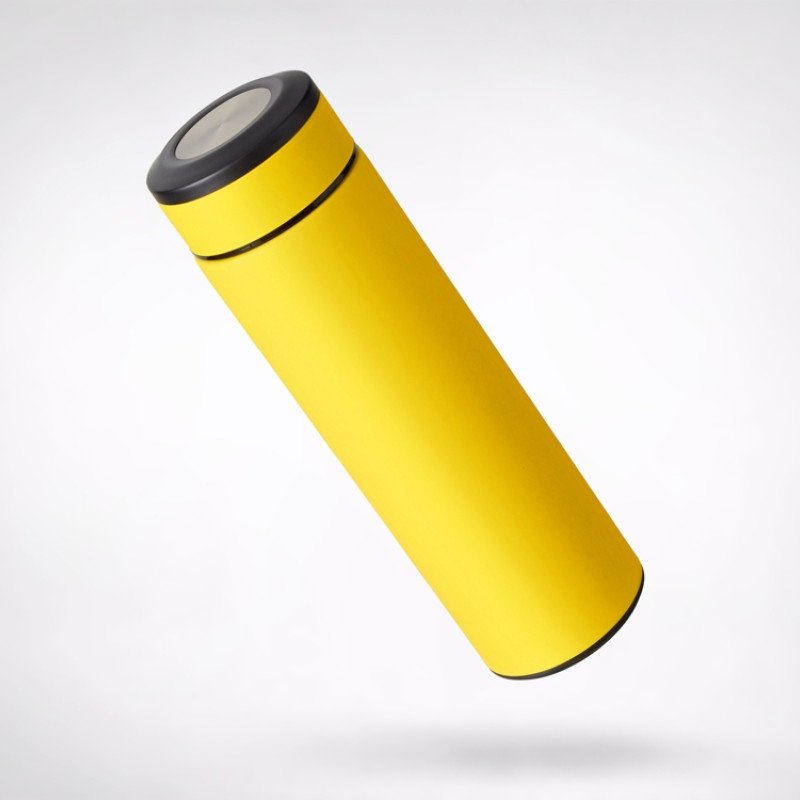 Вакуумный термос "Vacuum Flask C1", soft touch, 420мл, желтый