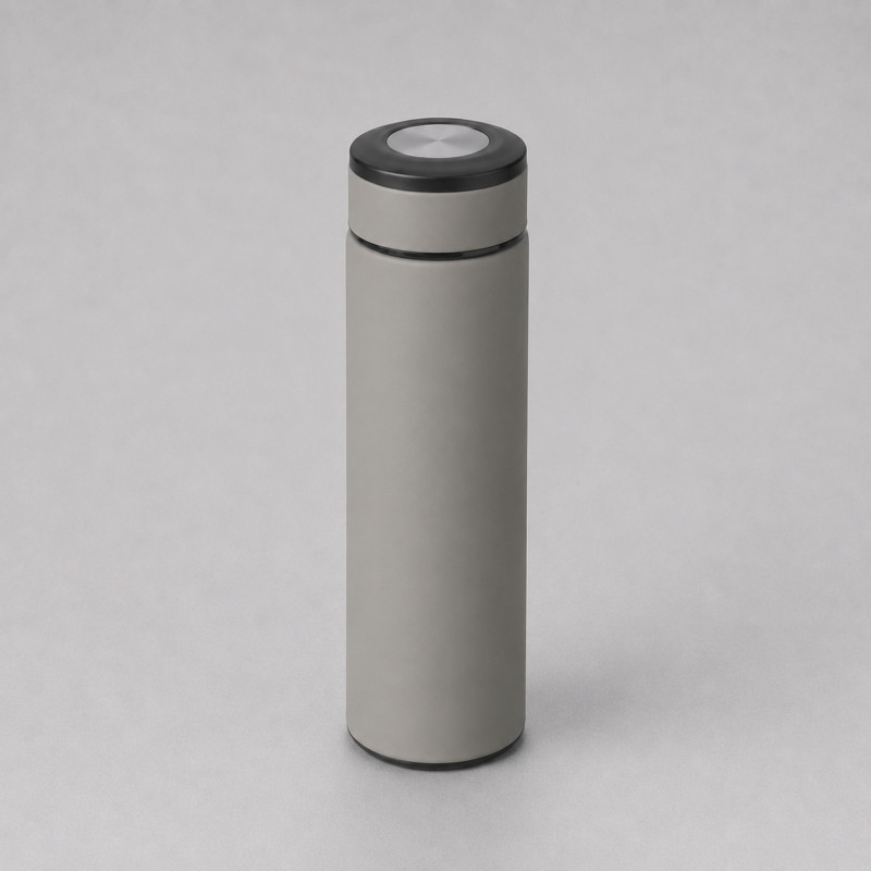 Вакуумный термос "Vacuum Flask C1", soft touch, 420мл, серый
