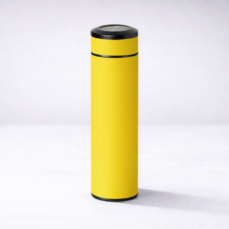 Вакуумный термос "Vacuum Flask C1", soft touch, 420мл, желтый