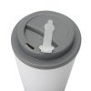 Пластиковый стакан Take away с двойными стенками и крышкой с силиконовым клапаном, 350 мл, белый/серый Пластиковый стакан Take away с двойными стенками и крышкой с силиконовым клапаном, 350 мл, белый/серый
