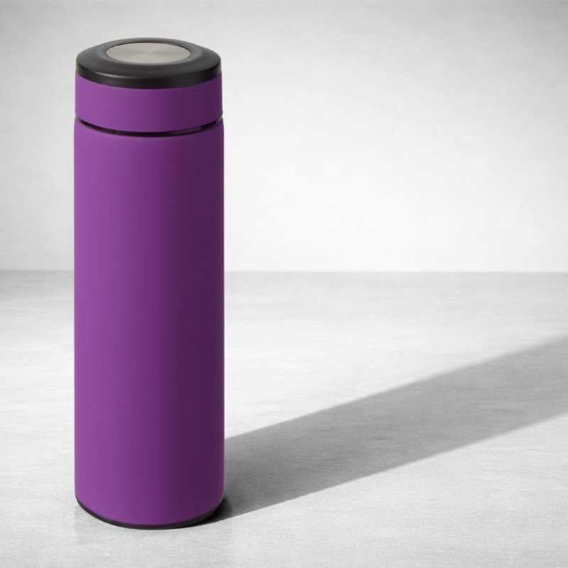 Вакуумный термос "Vacuum Flask C1", soft touch, 420мл, фиолетовый Вакуумный термос "Vacuum Flask C1", soft touch, 420мл, фиолетовый