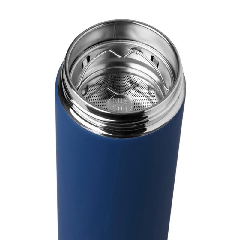 Вакуумный термос "Vacuum Flask C1", soft touch, 420мл, темно-синий Вакуумный термос "Vacuum Flask C1", soft touch, 420мл, темно-синий