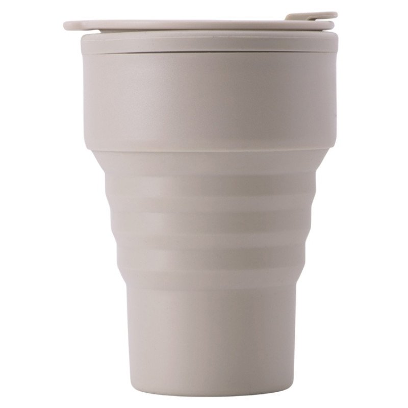 Силиконовый складной стакан "GoCup", бежевый