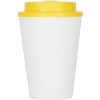 Пластиковый стакан Take away с двойными стенками и крышкой с силиконовым клапаном, 350 мл, белый/желтый Пластиковый стакан Take away с двойными стенками и крышкой с силиконовым клапаном, 350 мл, белый/желтый