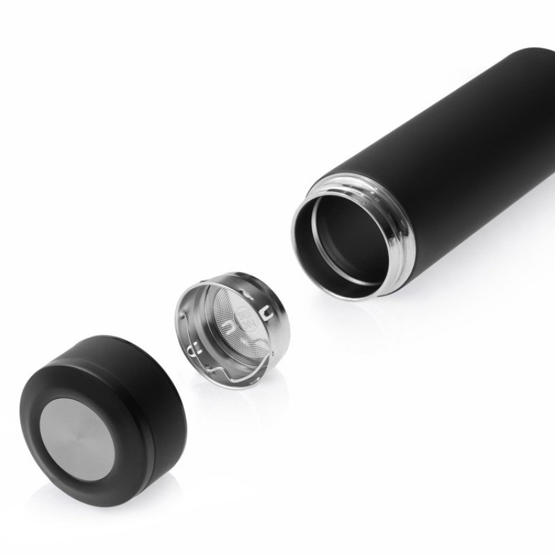 Вакуумный термос "Vacuum Flask C1", soft touch, 420мл, черный Вакуумный термос "Vacuum Flask C1", soft touch, 420мл, черный
