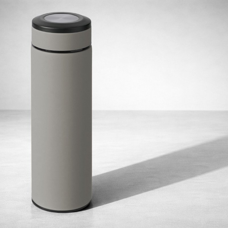 Вакуумный термос "Vacuum Flask C1", soft touch, 420мл, серый Вакуумный термос "Vacuum Flask C1", soft touch, 420мл, серый