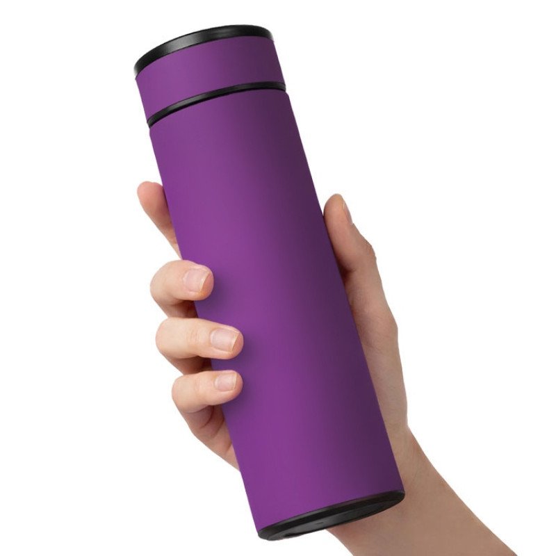 Вакуумный термос "Vacuum Flask C1", soft touch, 420мл, фиолетовый Вакуумный термос "Vacuum Flask C1", soft touch, 420мл, фиолетовый
